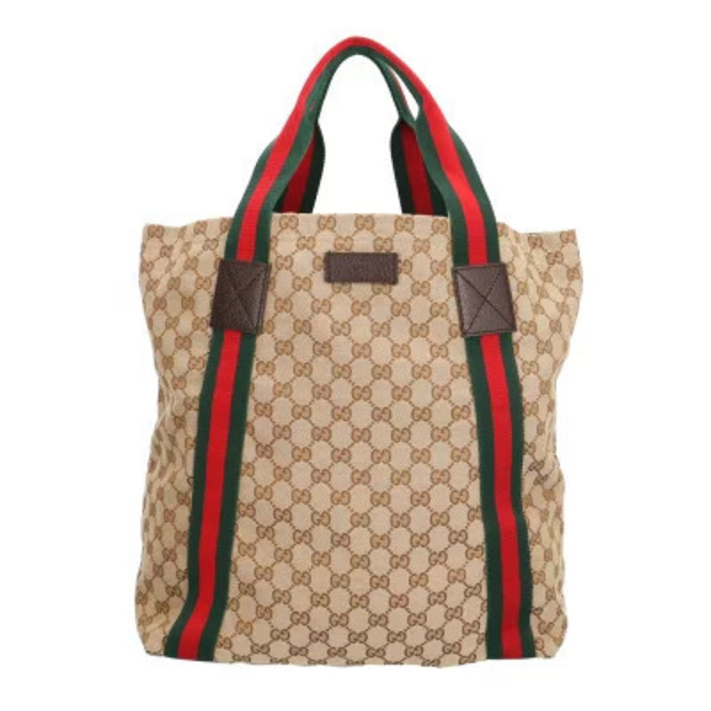 Gucci Sherry Tote Bag GG Canvas Beige Cream